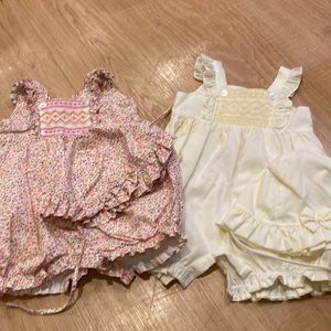 Sarah Louise floral and yellow jumper with bonnets